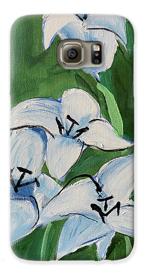Lilies In Blue - Phone Case