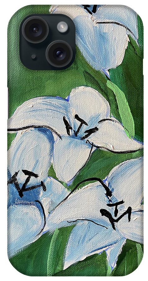 Lilies In Blue - Phone Case