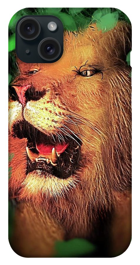 Lion In The Woods - Phone Case