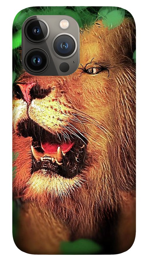 Lion In The Woods - Phone Case