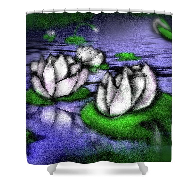 Little Lotus Pond - Shower Curtain