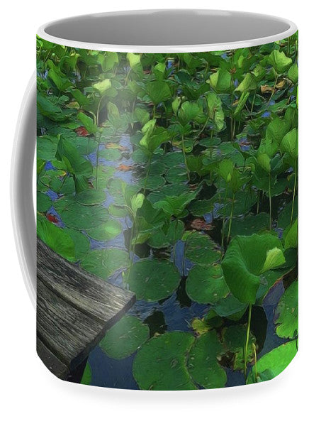 Lotus Pond With Pier - Mug