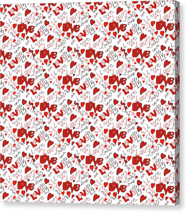 Love and Hearts - Canvas Print