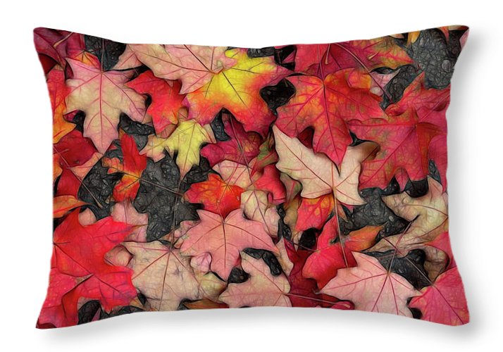Maple Leaves In October 3 - Throw Pillow