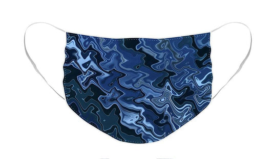 Melted Blue Chrome - Face Mask
