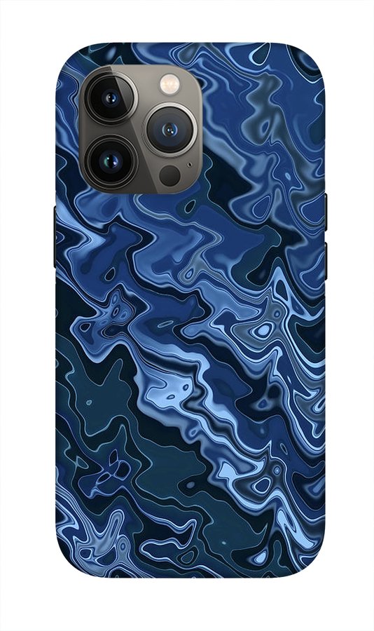 Melted Blue Chrome - Phone Case