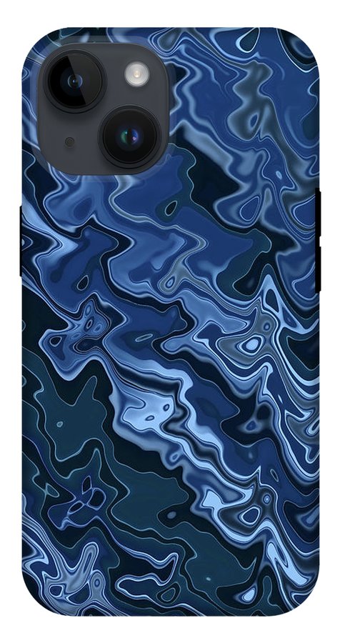 Melted Blue Chrome - Phone Case