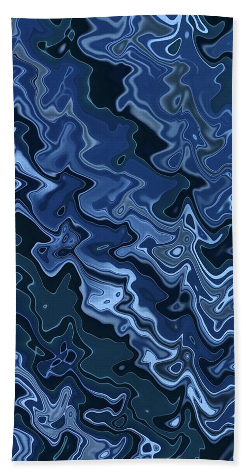 Melted Blue Chrome - Bath Towel