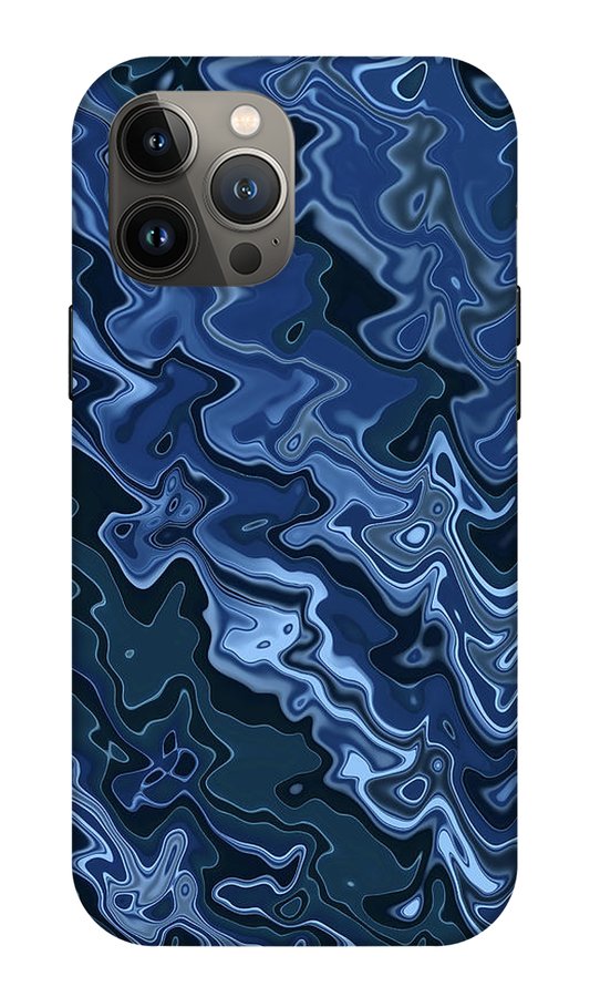 Melted Blue Chrome - Phone Case