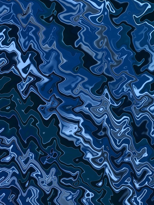 Melted Blue Chrome Digital Image Download