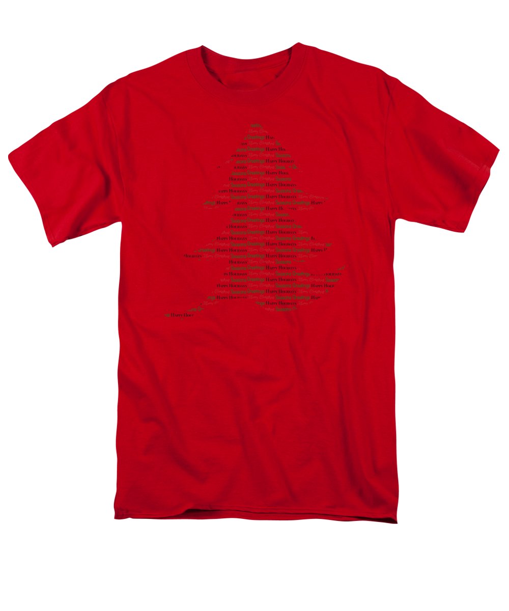 Merry Christmas Tree Text Art - Men's T-Shirt  (Regular Fit)