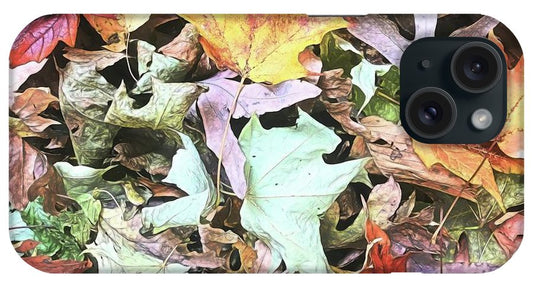 Mid October Fall Leaf Pile - Phone Case