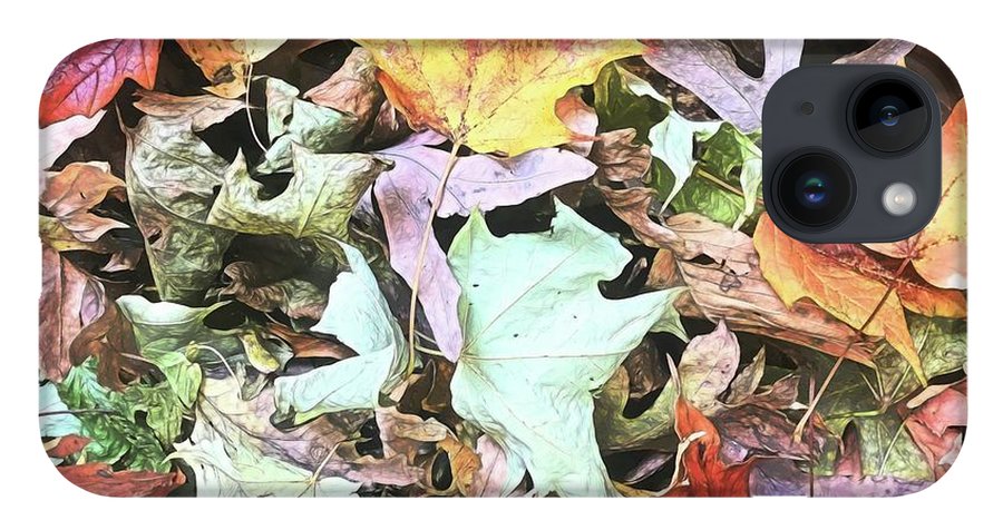 Mid October Fall Leaf Pile - Phone Case