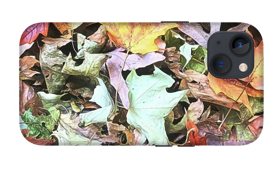 Mid October Fall Leaf Pile - Phone Case