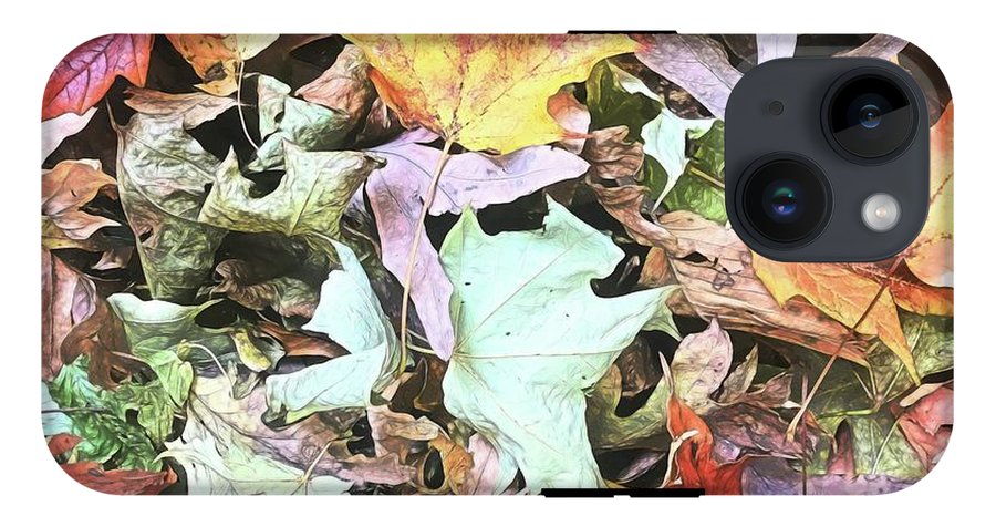 Mid October Fall Leaf Pile - Phone Case