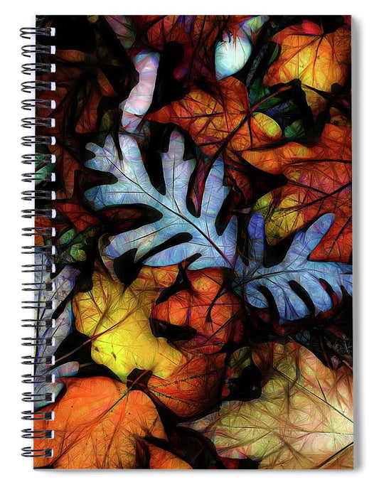 Mid October Leaves 1 - Spiral Notebook