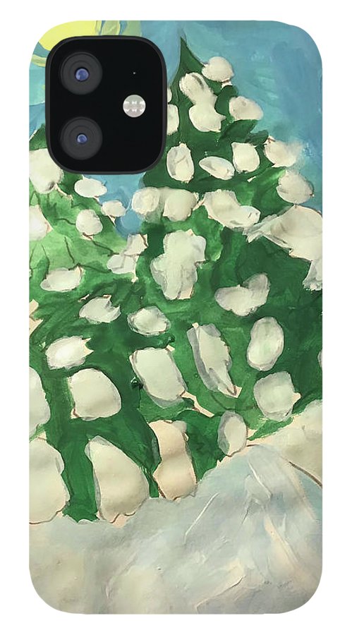 Midday Snowy Pines - Phone Case