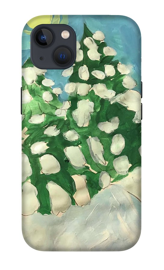 Midday Snowy Pines - Phone Case
