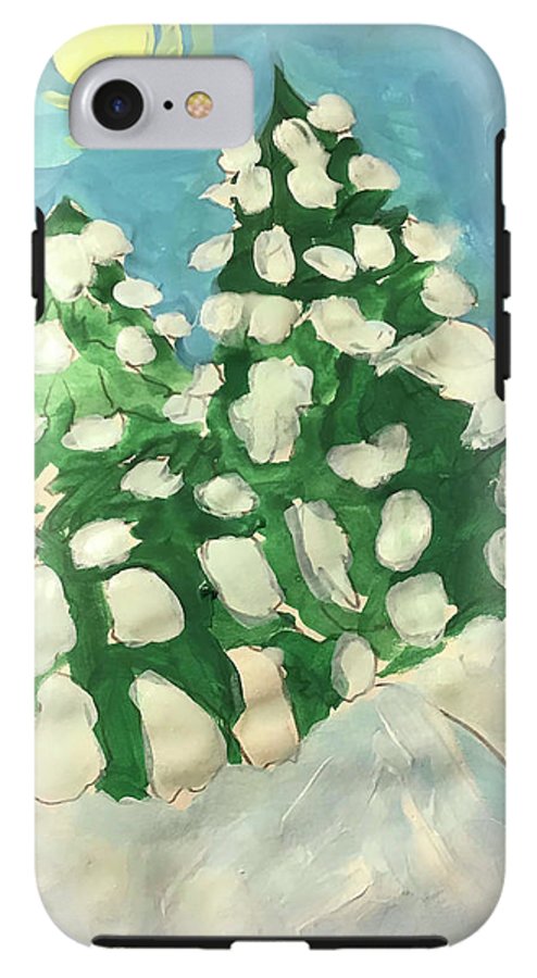 Midday Snowy Pines - Phone Case
