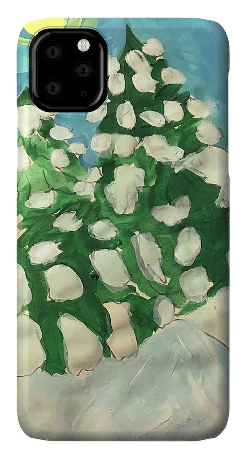 Midday Snowy Pines - Phone Case