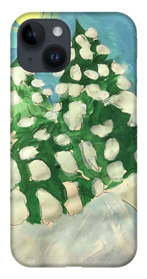 Midday Snowy Pines - Phone Case