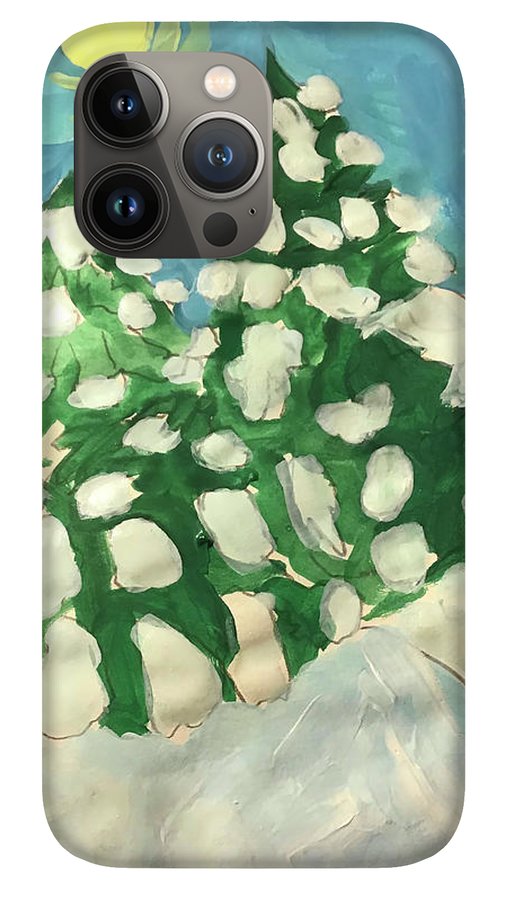 Midday Snowy Pines - Phone Case