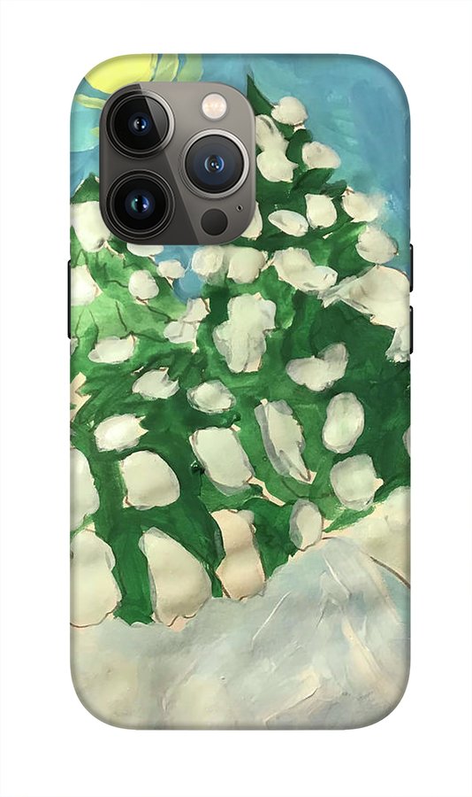 Midday Snowy Pines - Phone Case