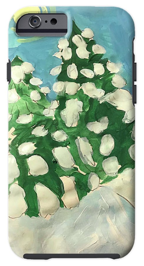 Midday Snowy Pines - Phone Case