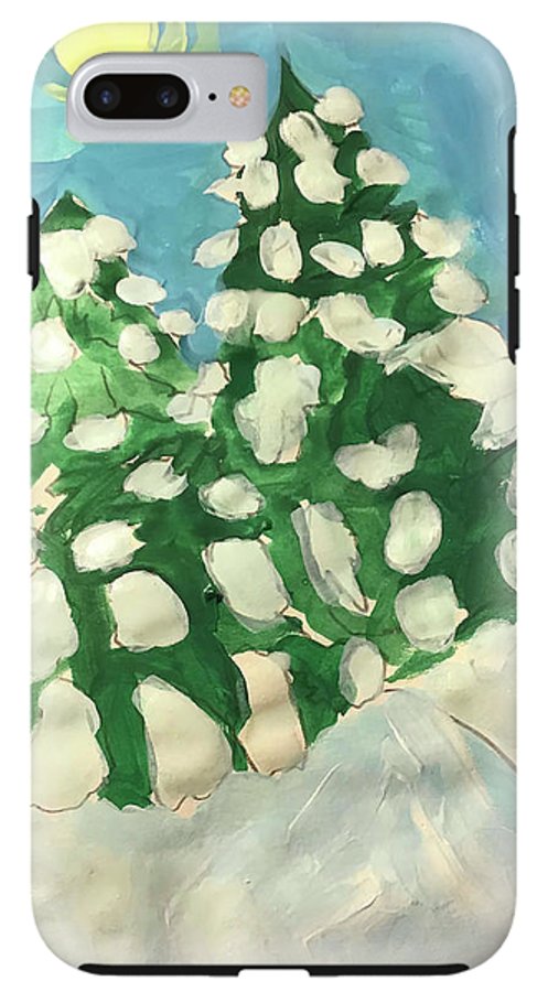 Midday Snowy Pines - Phone Case