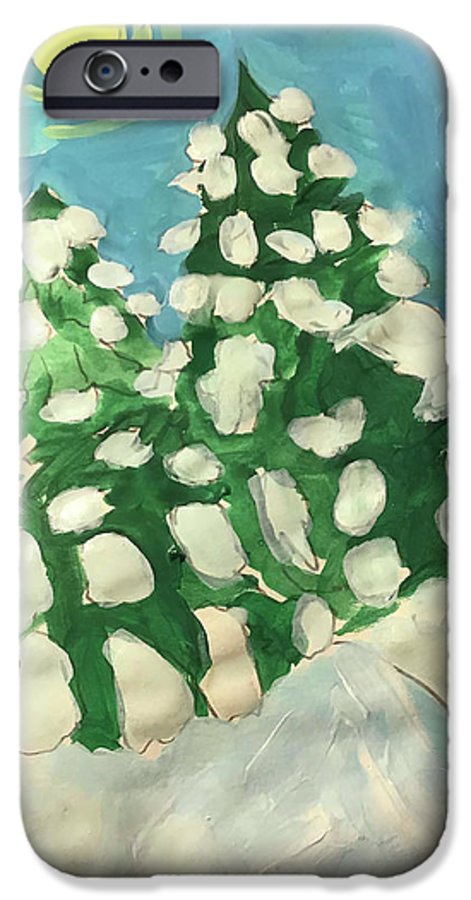 Midday Snowy Pines - Phone Case