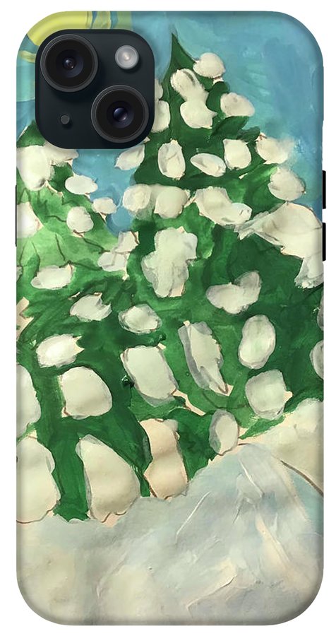 Midday Snowy Pines - Phone Case