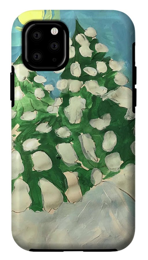 Midday Snowy Pines - Phone Case