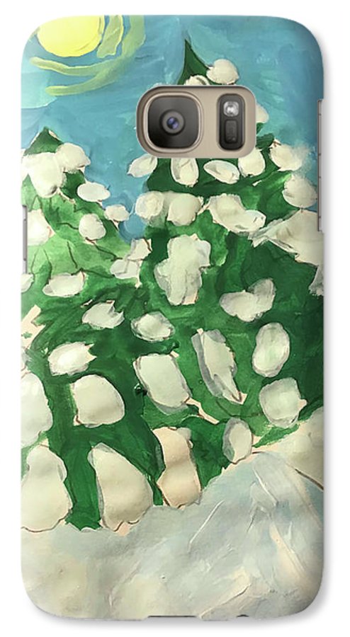 Midday Snowy Pines - Phone Case