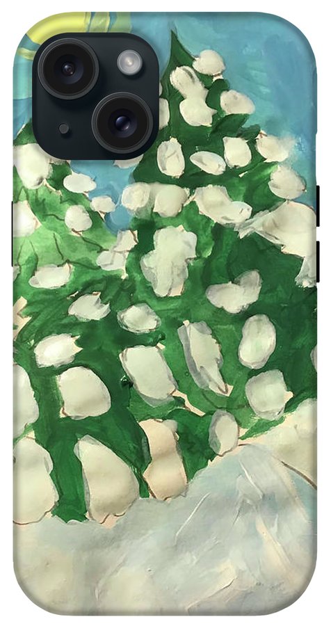 Midday Snowy Pines - Phone Case