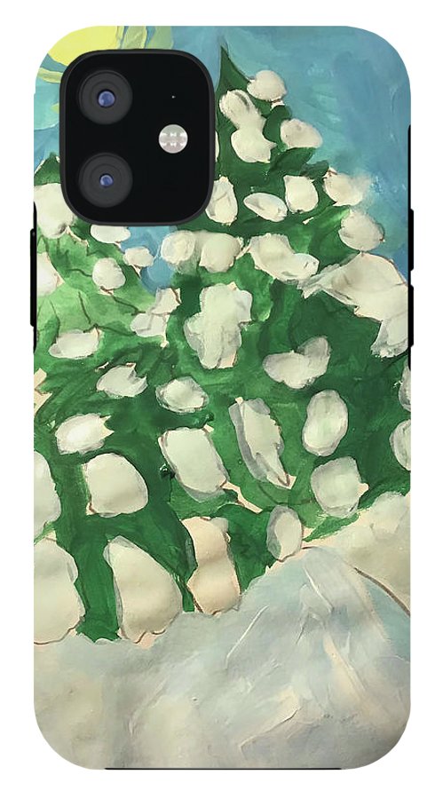 Midday Snowy Pines - Phone Case