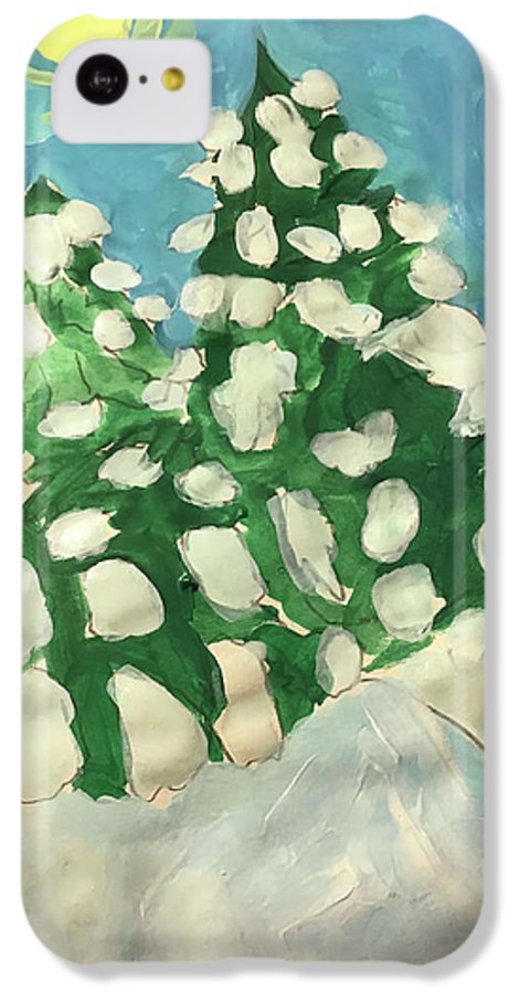 Midday Snowy Pines - Phone Case