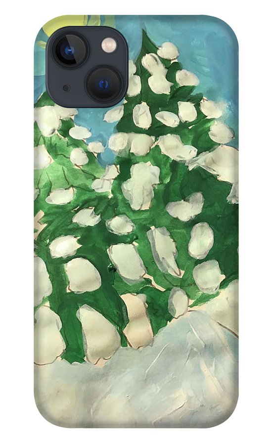 Midday Snowy Pines - Phone Case