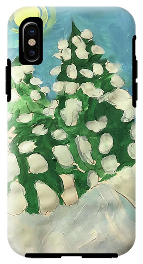 Midday Snowy Pines - Phone Case