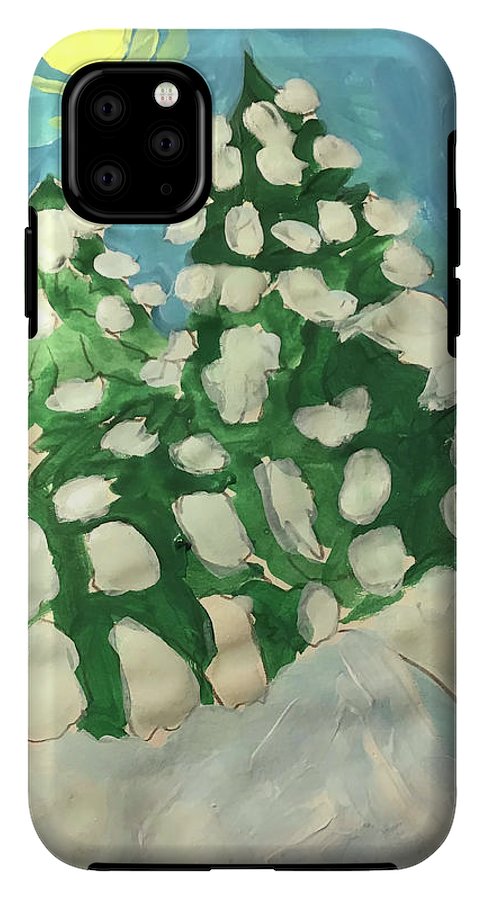 Midday Snowy Pines - Phone Case