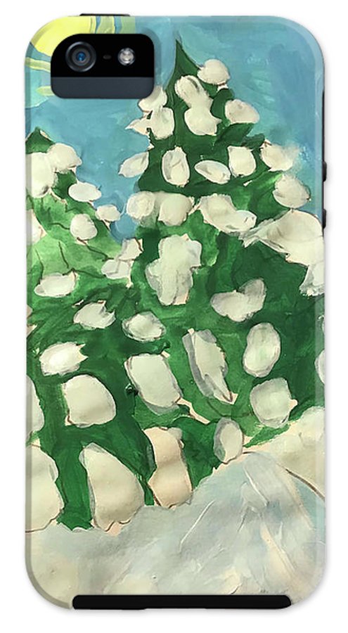 Midday Snowy Pines - Phone Case