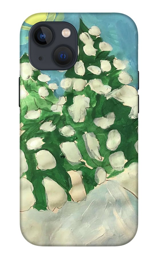 Midday Snowy Pines - Phone Case
