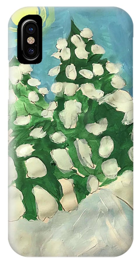 Midday Snowy Pines - Phone Case