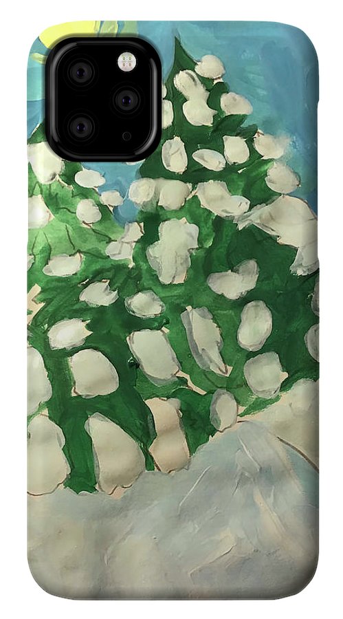 Midday Snowy Pines - Phone Case