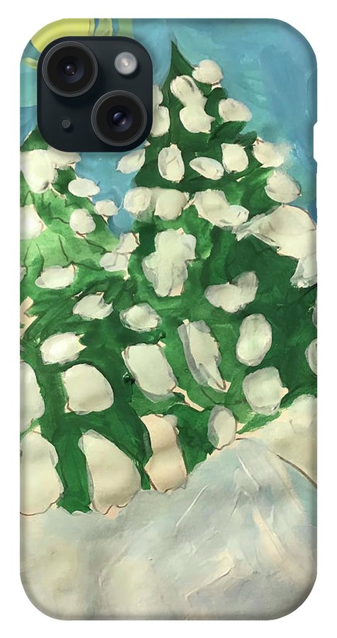 Midday Snowy Pines - Phone Case
