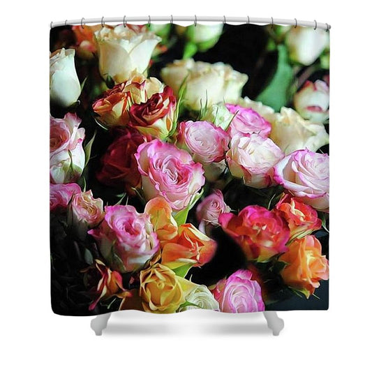 Mini Tea Roses - Shower Curtain