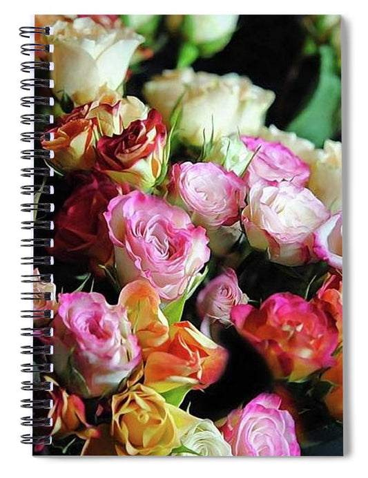 Mini Tea Roses - Spiral Notebook