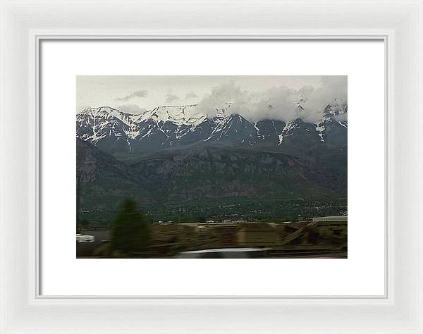 Mountains West Of Iowa - Framed Print