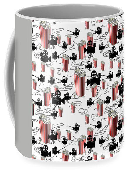 Movie Pattern With Popcorn - Mug