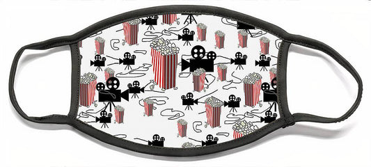 Movie Pattern With Popcorn - Face Mask