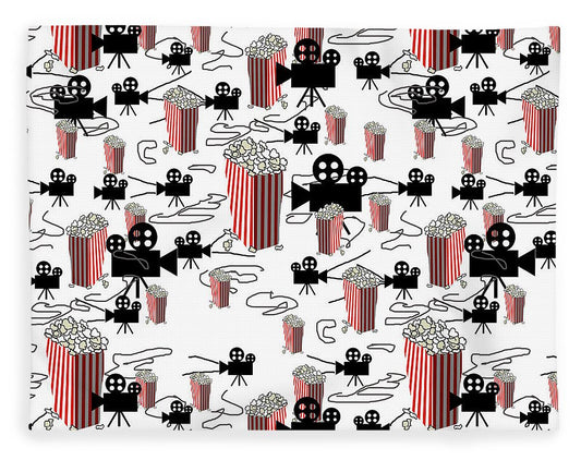 Movie Pattern With Popcorn - Blanket